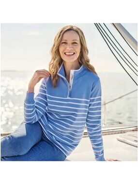 Woolovers Organic Cotton Half Zip Sweatshirt